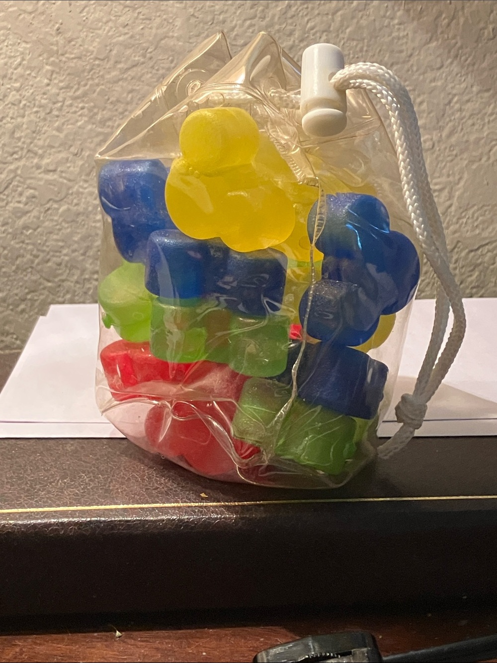 Clear Drawstring Bag with Colorful Mickey Mouse “Ice Cubes” by Disney
